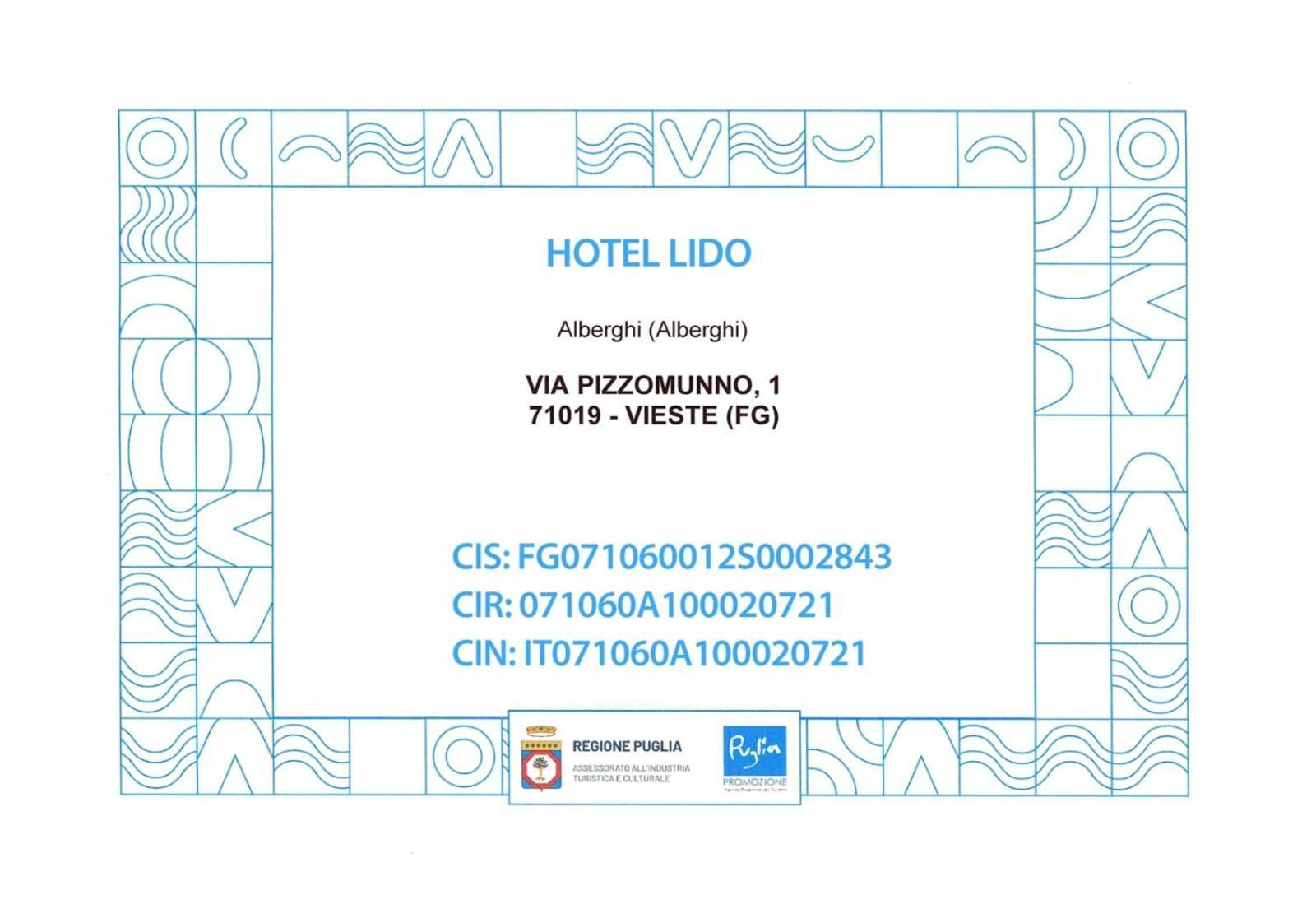 Hotel Lido Vieste Bagian luar foto